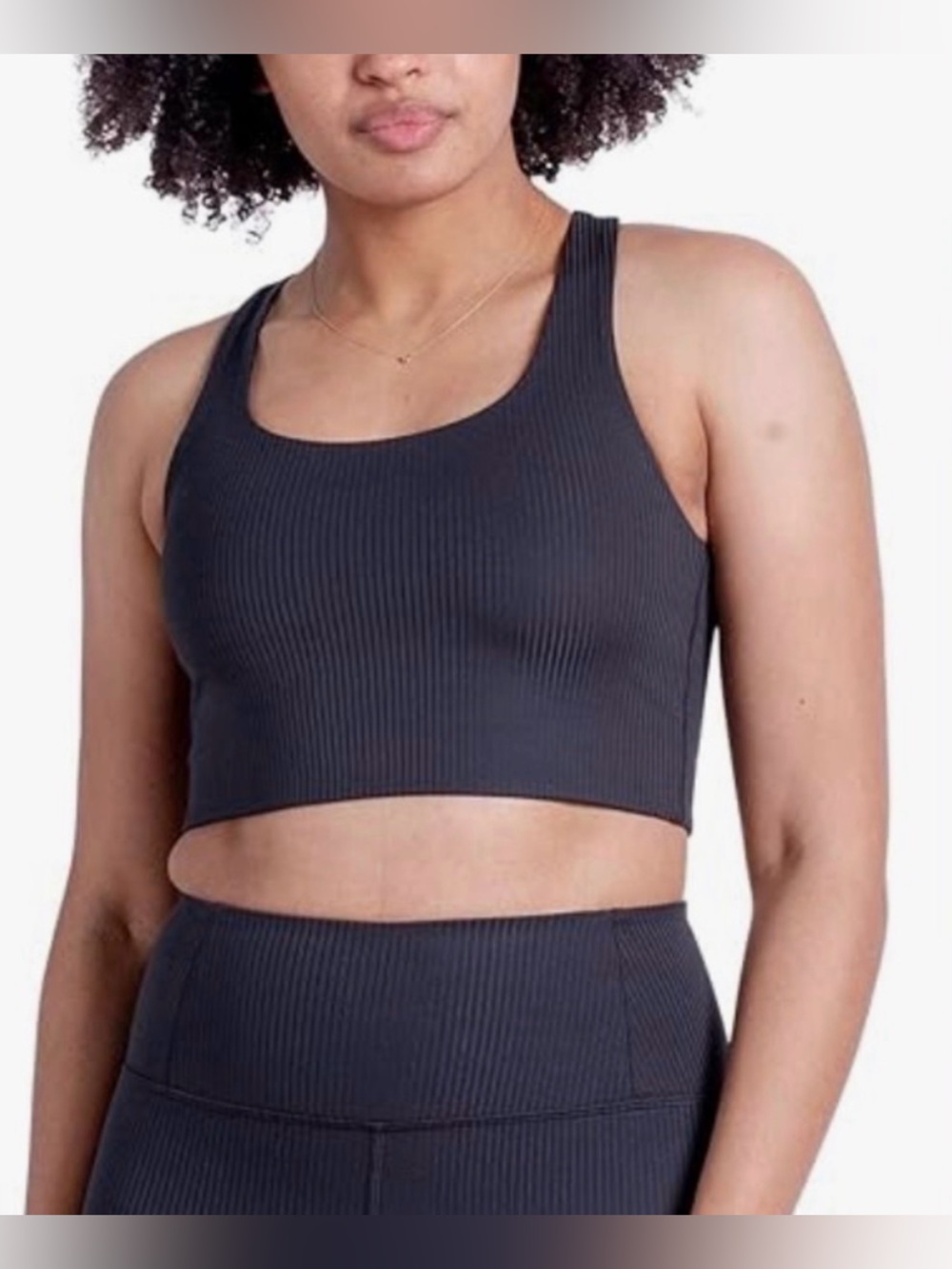 Girlfriend Collective Rib Paloma Bra, Black, sz S